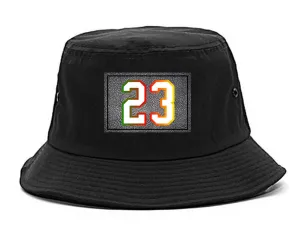 23 Cement Print Colorful Jersey Bucket Hat