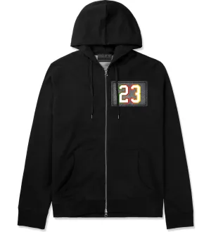 23 Cement Print Colorful Jersey Zip Up Hoodie