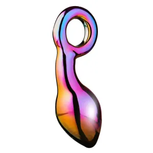 5-inch Dream Toys Glass Butt Plug with Finger Loop