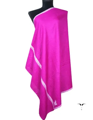 barbie pink embroidery Pashmina shawl 8682