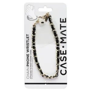 Case-Mate Detachable Chain Phone Wristlet for Smartphone Cases - Black Leather