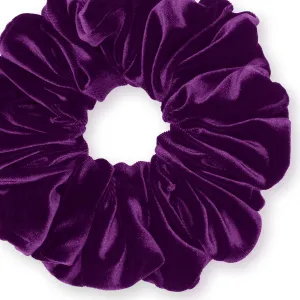 KING SIZE Velvet Scrunchies XXL Oversized Ponytail Holder Made in the USA Plum